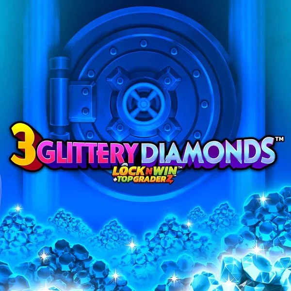 Logo of 3 Glittery Diamonds from PearFiction Studios at 247Bet Casino
