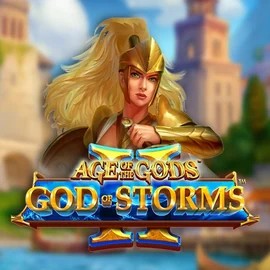 Age Of The Gods: God Of Storms 2 slot logo by Playtech at 247Bet Casino
