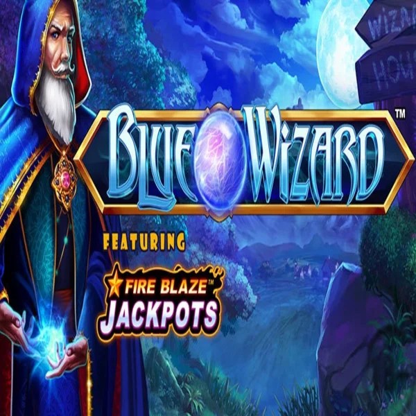 Blue Wizard Fire Blaze Jackpots slot icon by Rarestone Gaming, available at 247Bet Casino