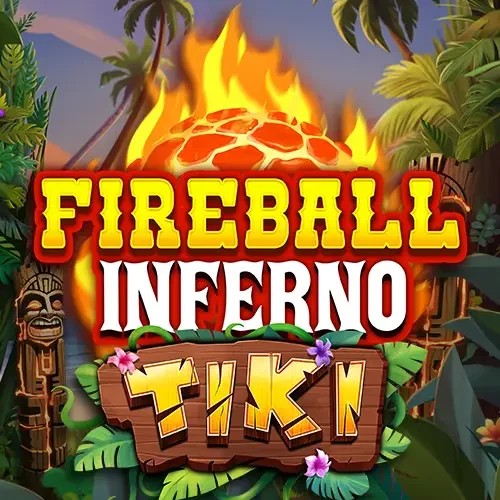 Fireball Inferno Tiki online game logo by NetEnt on 24-7bets.com